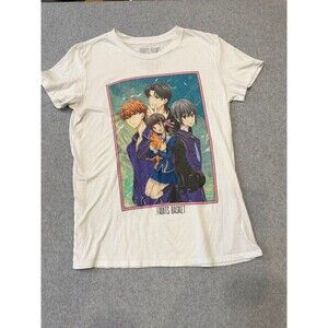 Fruits Basket Anime Shirt Womens White Short Sleeve Graphic Characters Tee